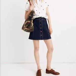 Madewell denim skirt